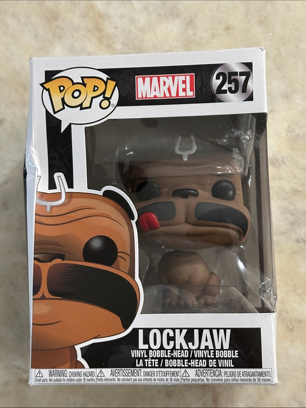 Marvel Lockjaw Vinyl Bobble-Head Figure - Brown, Black, Red